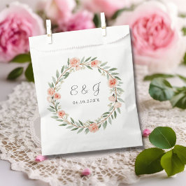 Groene, romantische roos krans bedankzakje