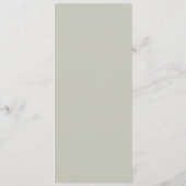 Groene, romantische roos krans menu (Achterkant)