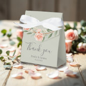 Groene, romantische roos krans wijn etiket