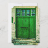 Groene Romantische uitnodigingen tot bruiloft (Achterkant)