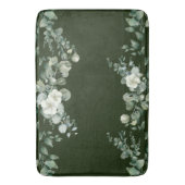 Groene ronde eucalyptusbladeren groen badmat (Voorkant Verticaal)