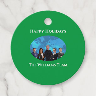 Groene ronde Labels voor feestdagen - Estate Team