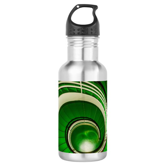 Groene ronde trap waterfles (Voorkant)