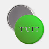 Groene Ronde Tuit Magneet (Voorkant / Achterkant)