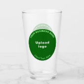 Groene Ronde Vorm Bedrijfs Merk op Glaskop Glas (Voorkant)