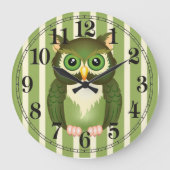 Groene ronde wandklok (groot) (Voorkant)