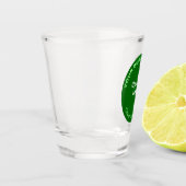 Groene Ronde Zakelijk Merk op Schot Glas (Links)