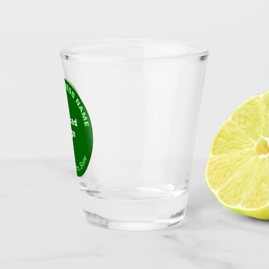 Groene Ronde Zakelijk Merk op Schot Glas (Rechts)