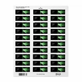 Groene röntgenfoto Skelet Hand Retouradres Labels (Full Sheet)