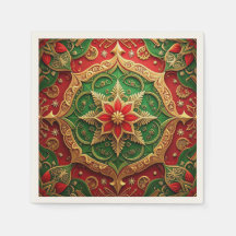 Groene Rood Decoratie Kerstservet