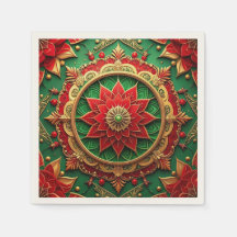 Groene Rood Decoratie Kerstservet