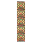 Groene Rood Decorative Kerst Tafel Runner Medium Tafelloper (Voorkant)