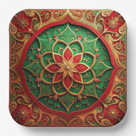 Groene Rood Decorative Kerst Vakantie Papieren Bor Bordje