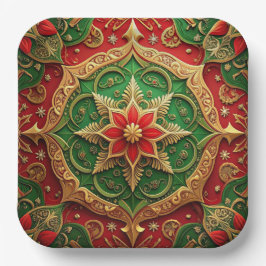 Groene Rood Decorative Kerst Vakantie Papieren Bor Bordje