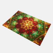 Groene Rood Decorative Kerstmat Deurmat (Schuin)