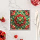 Groene Rood Decorative Vakantie Servet (Insitu)