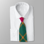 Groene Rood Gele Schotse Tartan Plaid Stropdas (Gebonden)