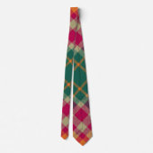 Groene Rood Gele Schotse Tartan Plaid Stropdas (Achterkant)