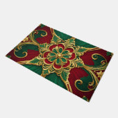 Groene Rood Kerst Holiday Deurmat (Schuin)