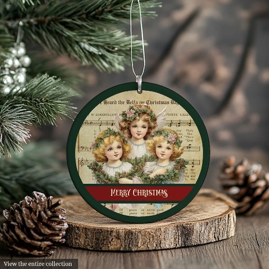 Groene Rood Kerstmis Ornament Engel Aandenken