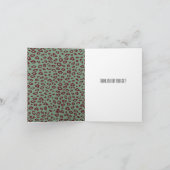 Groene Rood Luipaard Print Print Dank U Bedankkaart (Binnen)