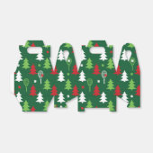 Groene 💚 🤍, rood, witte kerst bedankdoosjes (Uitgevouwen)