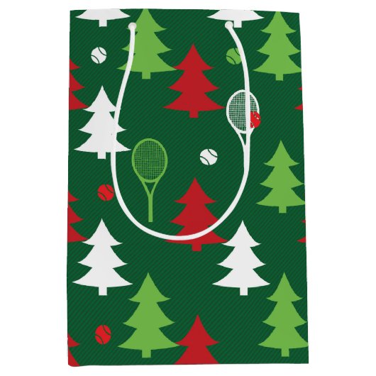 Groene 💚 🤍, rood, witte kerst  medium cadeauzakje (Voorkant)