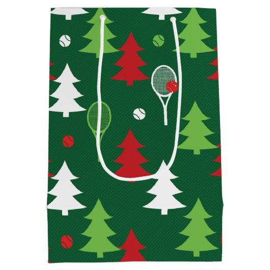 Groene 💚 🤍, rood, witte kerst  medium cadeauzakje (Achterkant)