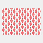 Groene Roode Hulst Kerstbal  Inpakpapier Vel (Voorkant 2)