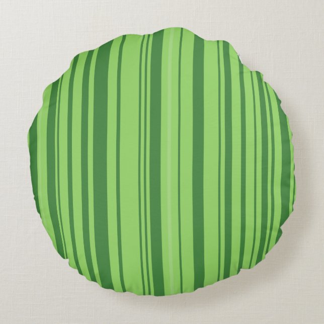 Groene Roode Watermeloen Design Rond Kussen (Achterkant)