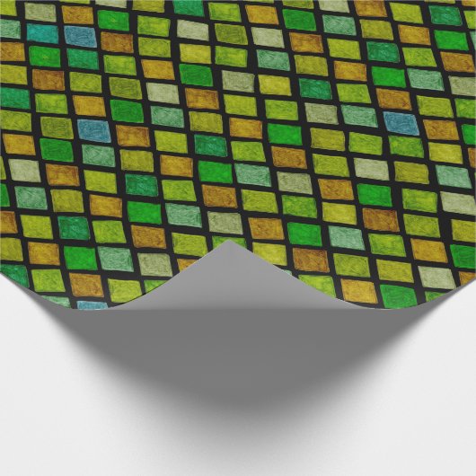 Groene roofbussen cadeaupapier (Hoek)