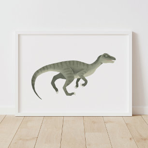 Groene Roofdier Dinosaurus Kinderkamer Poster