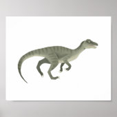 Groene Roofdier Dinosaurus Kinderkamer Poster (Voorkant)