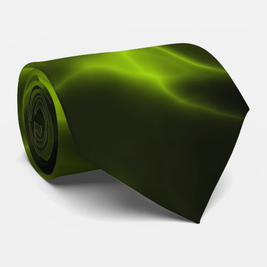 Groene rook effect stropdas (Opgerold)