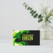 groene rook op zwarte achtergrond gu6888 visitekaartje (Staand voorkant)