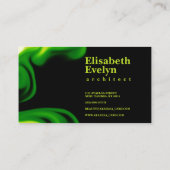 groene rook op zwarte achtergrond gu6888 visitekaartje (Achterkant)