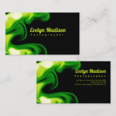 groene rook op zwarte achtergrond gyu8 visitekaartje (Voorkant / Achterkant)