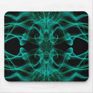 Groene rook symmetrische minimalistische zwarte muismat
