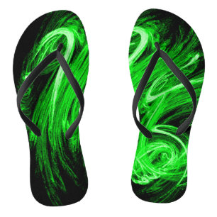 Groene rook teenslippers