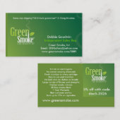 Groene rook visitekaartje (Voorkant / Achterkant)
