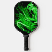 Groene rookfractal pickleball paddle (Voorkant)