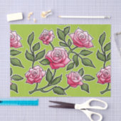 Groene Roos Bloemen Tissuepapier (Craft)