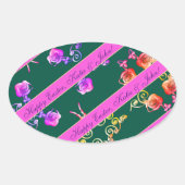 Groene Roos Eieren Sticker (Voorkant)