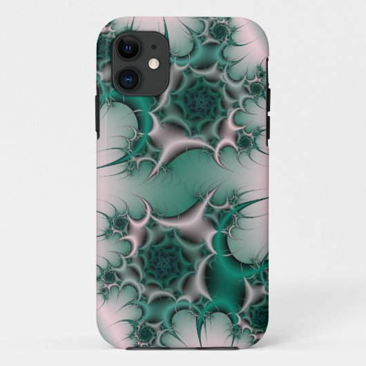 groene roos fractal iphone case (Achterkant)