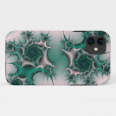 groene roos fractal iphone case (Achterkant (horizontaal))