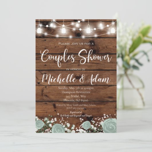 Groene Roos-koppels — Rustisch land Kaart (Staand voorkant)