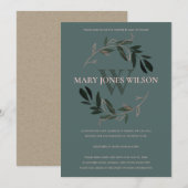 GROENE ROOS PINK FOLIAGE WREATH SHOWER BY MAIL CAR BEDANKKAART (Voorkant / Achterkant)