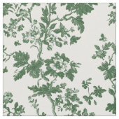 Groene Roos Tak Toile Stof (Close Up)