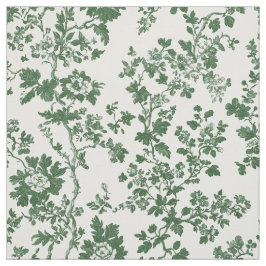 Groene Roos Tak Toile Stof