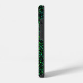 Groene rooster 2 zijden 01.b Black BG iPhone Hoesje (Linkerkant)